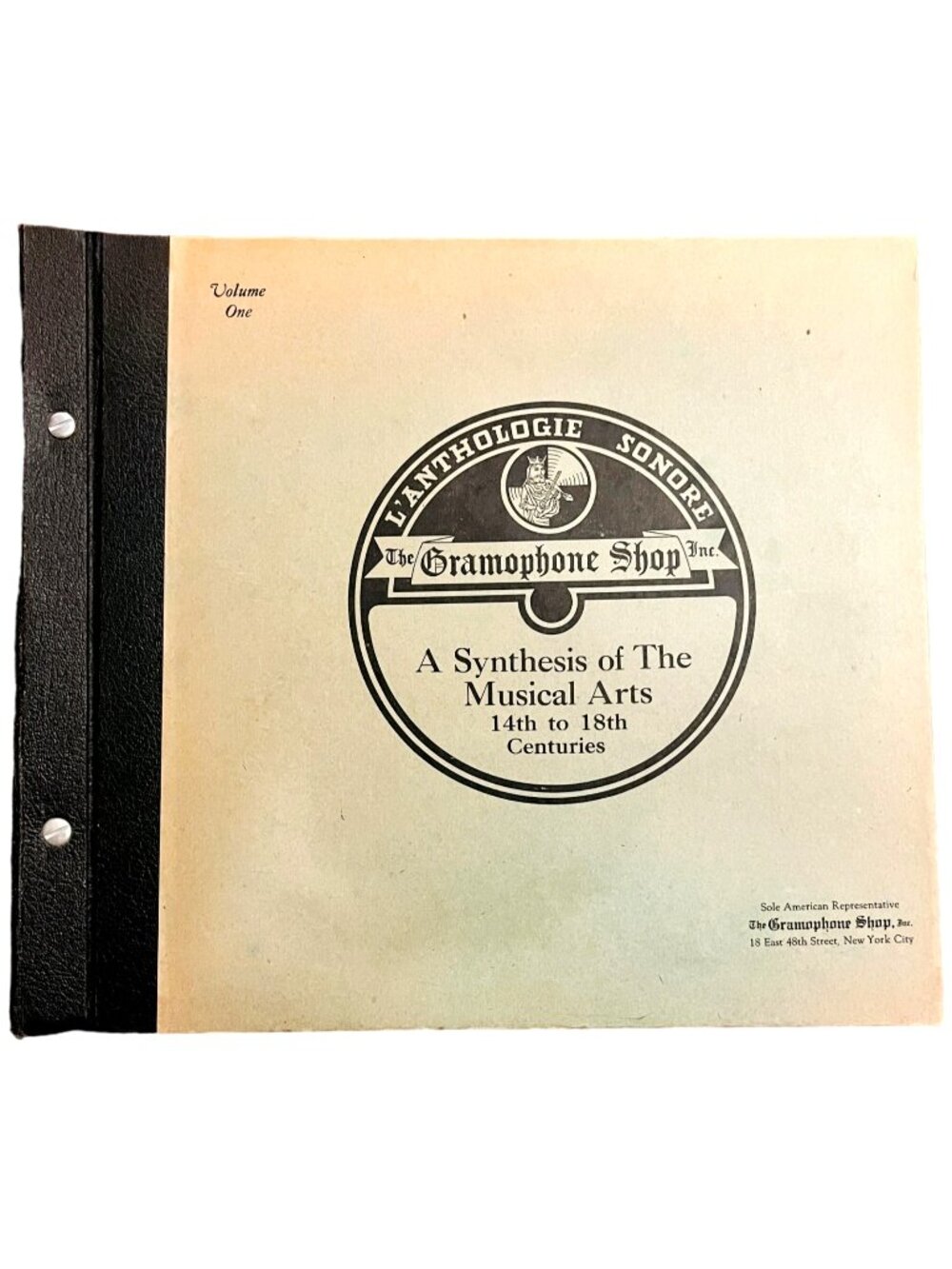 L'anthologie Sonore A Synthesis of the Musical Arts 14-18th cent VOL I - 10 Disc